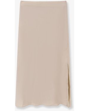 Brunello Cucinelli Satin Skirt - White