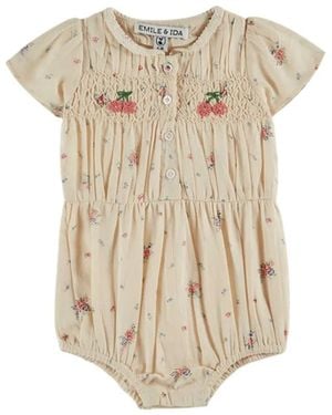 Emile Et Ida Emile & Ida Baby Body Con Roselline - Natural