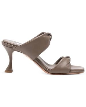 Aquazzura "Twist" Nappa Sandal 75 - Gray