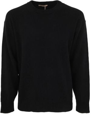 Nuur Comfort Fit Long Sleeves Crew Neck Jumper - Black