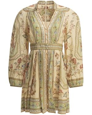 Zimmermann "Roselight" Short Dress - Metallic