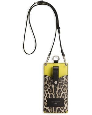 Dolce & Gabbana Dolce & Gabbana Calfskin Mobile Phone Case - Brown