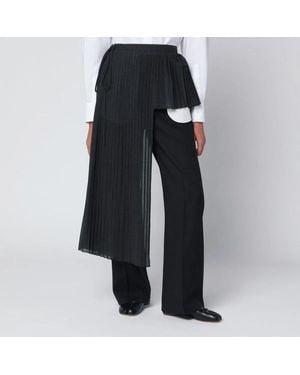 MKDT STUDIO Avery-Atelier Pleated Half-Skirt - Black