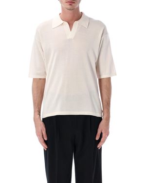Roberto Collina Cotton Crêpe Polo - White