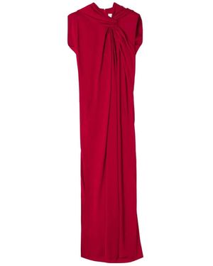 Lanvin Front Knot Dress - Red