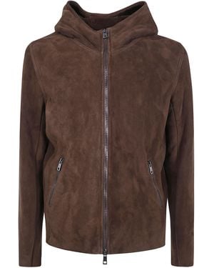 Giorgio Brato Short Hooded Shearling - Brown