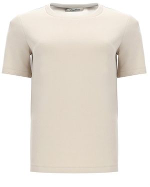 Max Mara S Max Mara Tshirt Nancy Con Logo Lettering - Natural