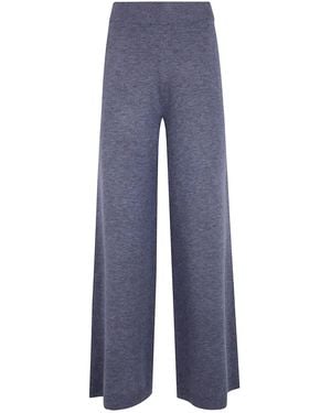Seventy Wool Blend Wide Leg Pants - Blue