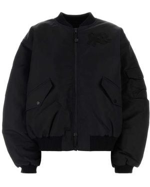Cecilie Bahnsen Nylon Bomber Jacket With Cupro Lining - Black