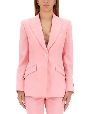 Versace Single Breasted Medusa Jacket - Pink