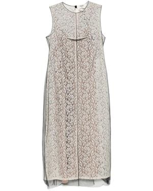 Fendi Sm Dress Lace Flowers - Gray