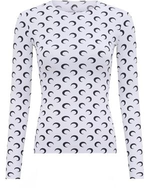 Marine Serre Top "Moon" - White
