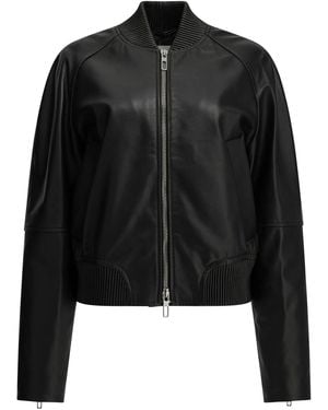 Max Mara Nappa Leather Jacket - Black