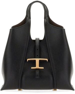 Tod's Mini Leather Shopping Bag - Black