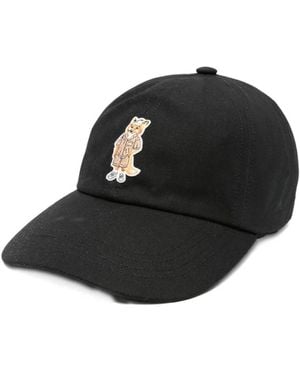 Maison Kitsuné Maison Kitsuné Dressed Fox Baseball Cap - Black