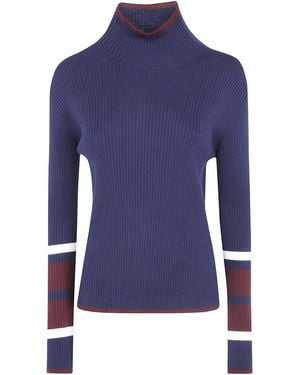Mantu Striped Sleeve Sweater - Blue