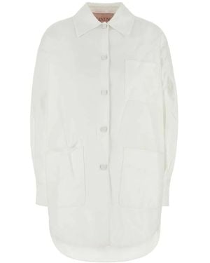 Valentino Garavani Cotton Blend Oversize Jacket - White