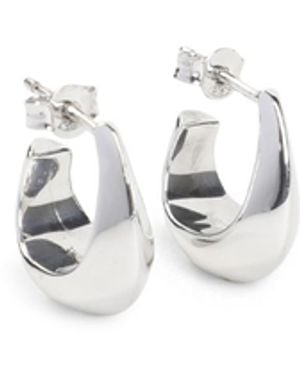 Lemaire Curved Mini Drop Earrings - White