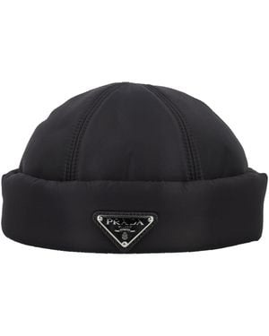 Prada Nylon Beanie - Black