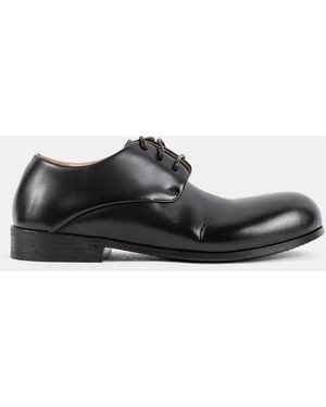 Marsèll Derby Capozucca En Cuir Lisse Noir - Black