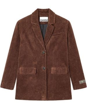 Ganni Corduroy Blazer - Brown