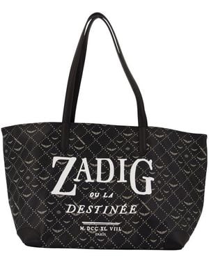 Zadig & Voltaire Zadig&Voltaire Monogram Book Tag Shopper Bag - Black