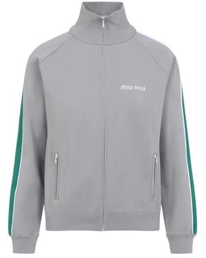 Miu Miu Light Tech Fabric Sweatshirt - Grey
