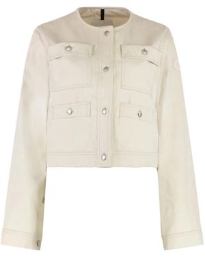 Moncler Chatel Cotton-Linen Blend Jacket - Natural