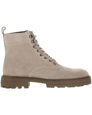 Hogan H673 Suede Boots - Brown