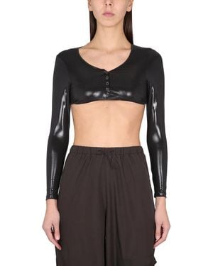 NOT AFTER TEN Cropped T-Shirt - Black