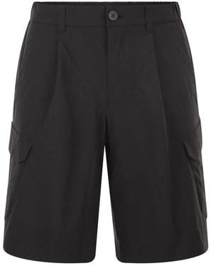 Herno Technical Fabric Cargo Bermuda Shorts - Black