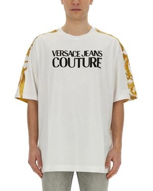 Versace Jeans Couture T Shirt With Logo - Grey