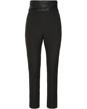 KHAITE Lenro Viscose-Blend Straight Trousers Viscose Blend (Viscose - Black