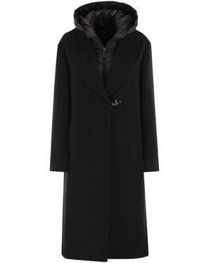 Fay Double Front Coat - Black