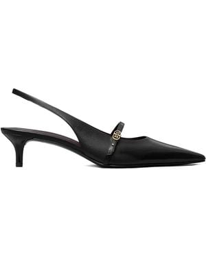 Tory Burch Slingback Shoes With Buckle - Black