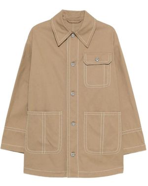 Ami Paris Cotton Worker Jacket - Natural