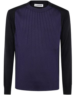Jil Sander Cn Ls Sweater - Blue