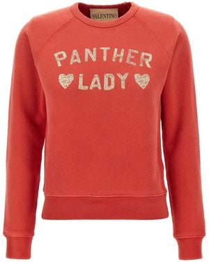 Valentino Garavani 'Panther Lady' Sweatshirt - Red