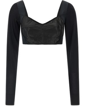 Dolce & Gabbana Dolce&Gabbana Bustier Crop Top - Black