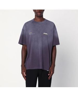 Represent Plum Faded T-Shirt With Logo - Purple