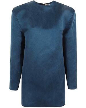Saint Laurent Round Neck Long Sleeves - Blue