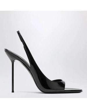 Paris Texas Patent Slingback Sandals - White