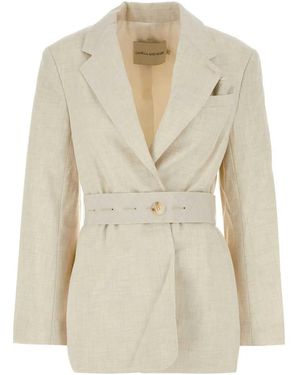 Camilla & Marc Sand Stretch Polyester Blend Floris Blazer - White