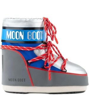 Moon Boot Fabric Icon Low Space Racing Ankle Boots - Blue