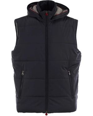 Kiton Hooded Sleeveless Jacket - Black