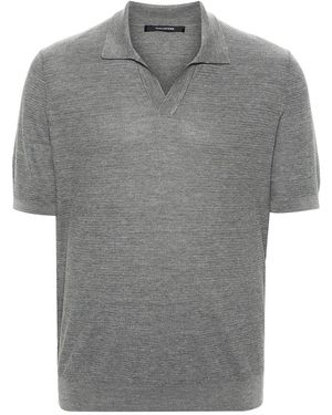Tagliatore Polo Shirt With Short Sleeves - Grey