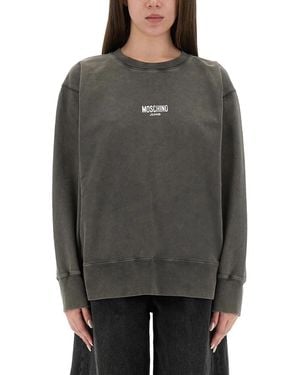 Moschino Sweatshirt With Logo - Grey