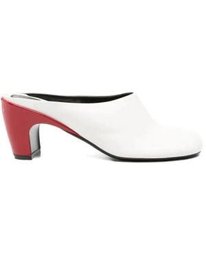 Dries Van Noten Leather Mules - White