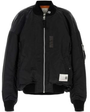 Maison Mihara Yasuhiro Nylon Bomber Jacket - Black