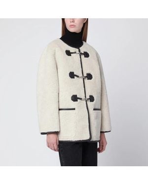 DUNST Cream Shearling-Effect Fabric Jacket - Natural